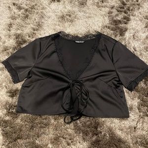 Satin Tie Top